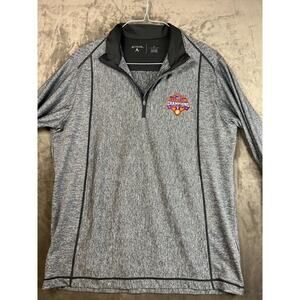 Clemson Tigers 2018 Pullover Mens L Antigua 1/4 Zip Grey Golf National Champions